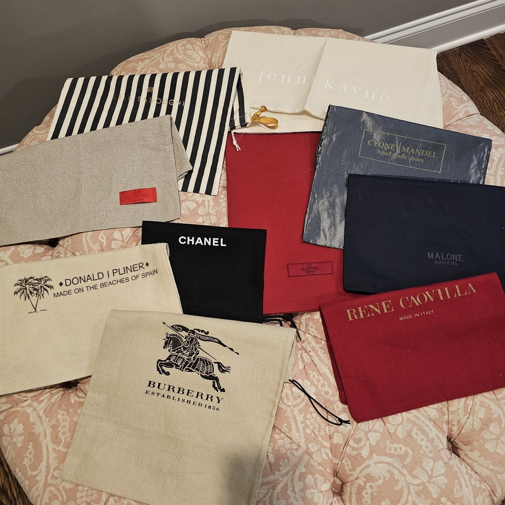 CHANEL & Variety Designer Brands Shoe Dust Bags